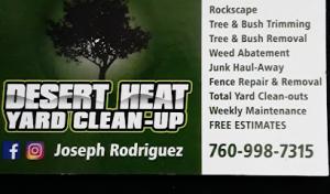 Desert Heat Yard Clean Up