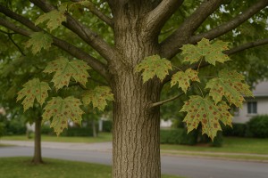 Sycamore Maple affected by Colletotrichum leaf spot