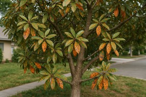 Toyon affected by Rust