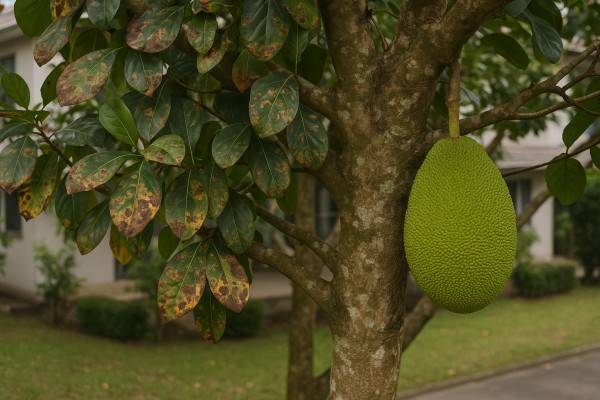 Jackfruit affected by Alternaria leaf spot