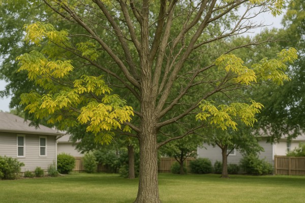 White Ash affected by Ash yellows