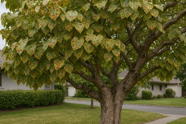 Hau affected by Bacterial leaf spot