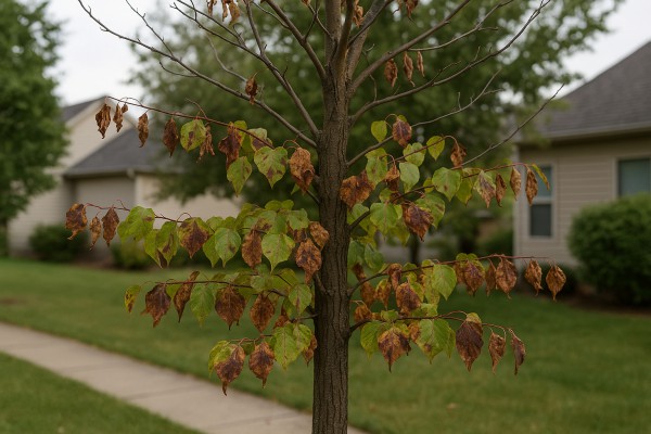 Eastern Redbud affected by Botryosphaeria dieback