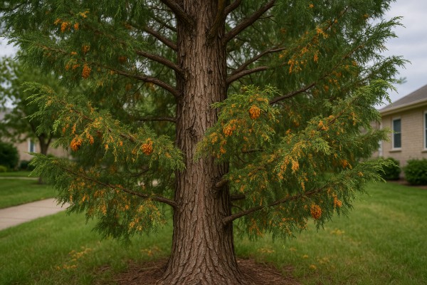 Eastern Redcedar affected by Cedar-apple rust