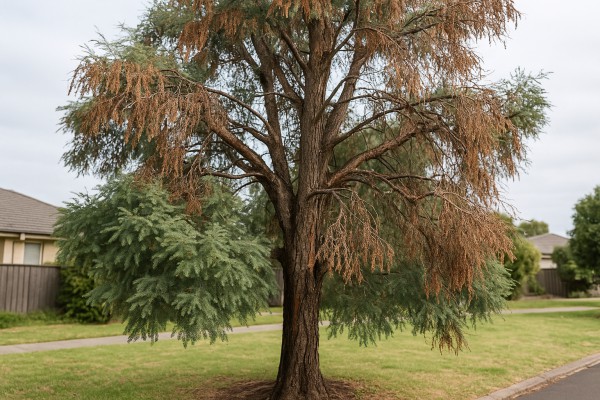Acacia Baileyana affected by Dieback
