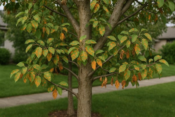 Utah Serviceberry affected by Gymnosporangium rust