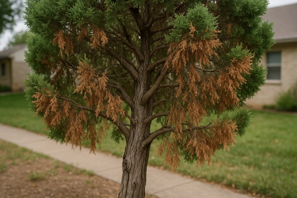 One-seed Juniper affected by Phomopsis blight