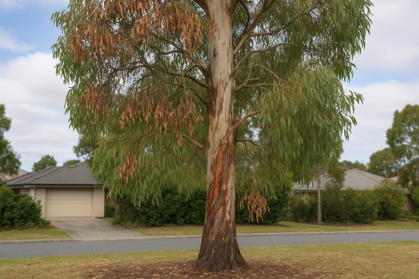 Eucalyptus Tereticornis affected by Phytophthora cinnamomi root rot