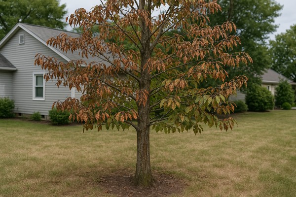 Blackgum affected by Phytophthora root rot