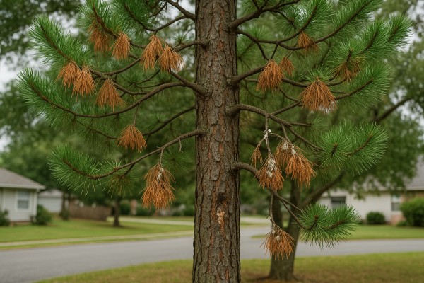 Shortleaf Pine affected by Pitch canker