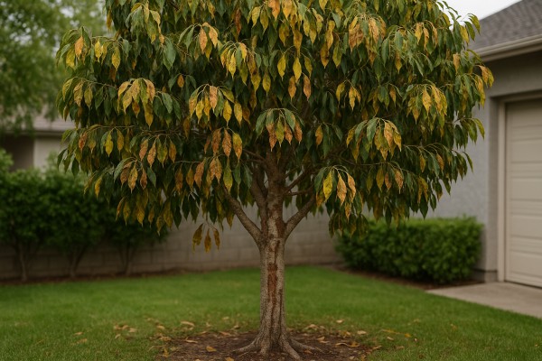 Weeping Fig affected by Pythium root rot
