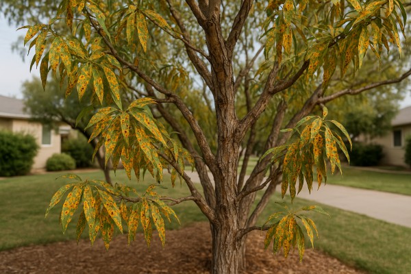 Desert Willow affected by Rust diseases
