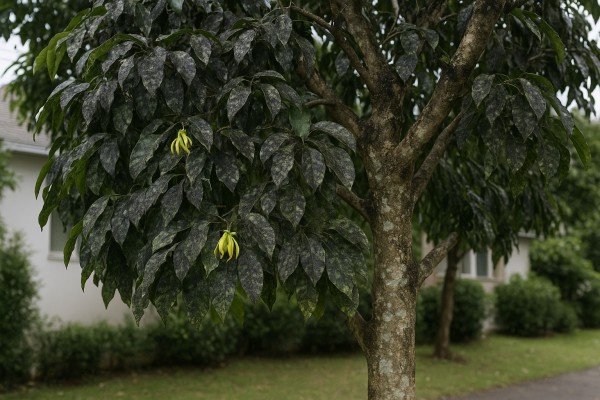 Ylang-ylang affected by Sooty mold