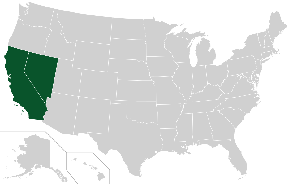 Coverage map for Aleppo Pine in the US