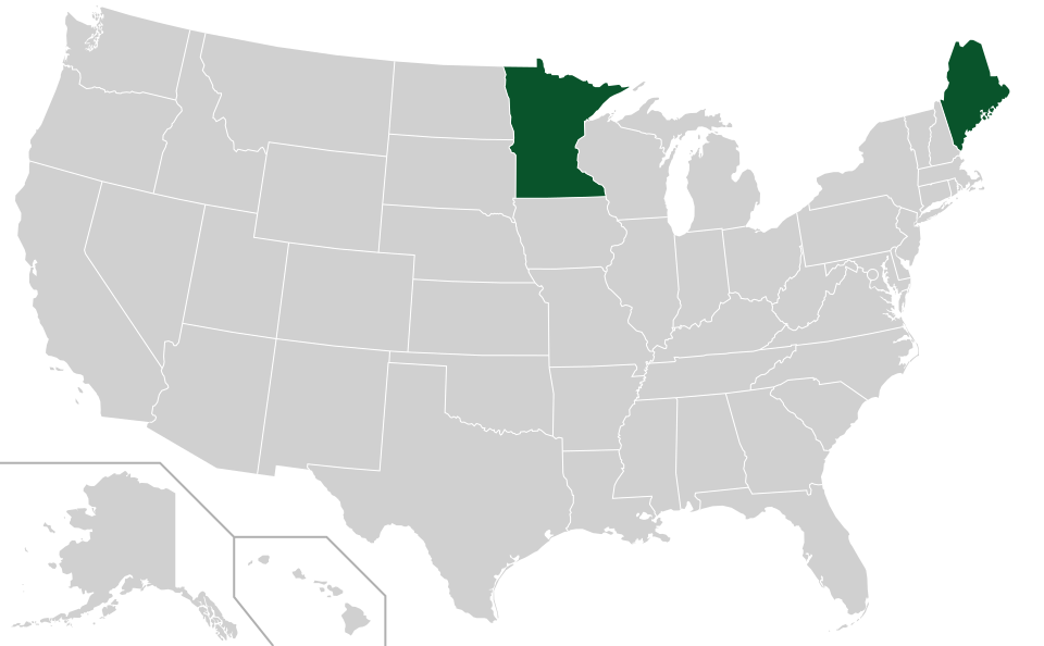 Coverage map for American Mountain Ash in the US