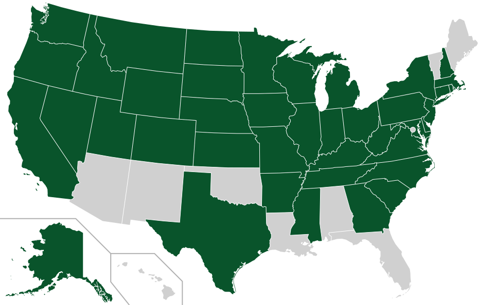 Coverage map for Crabapple in the US