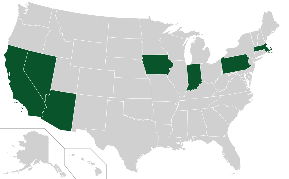 Coverage map for Desert Ironwood in the US