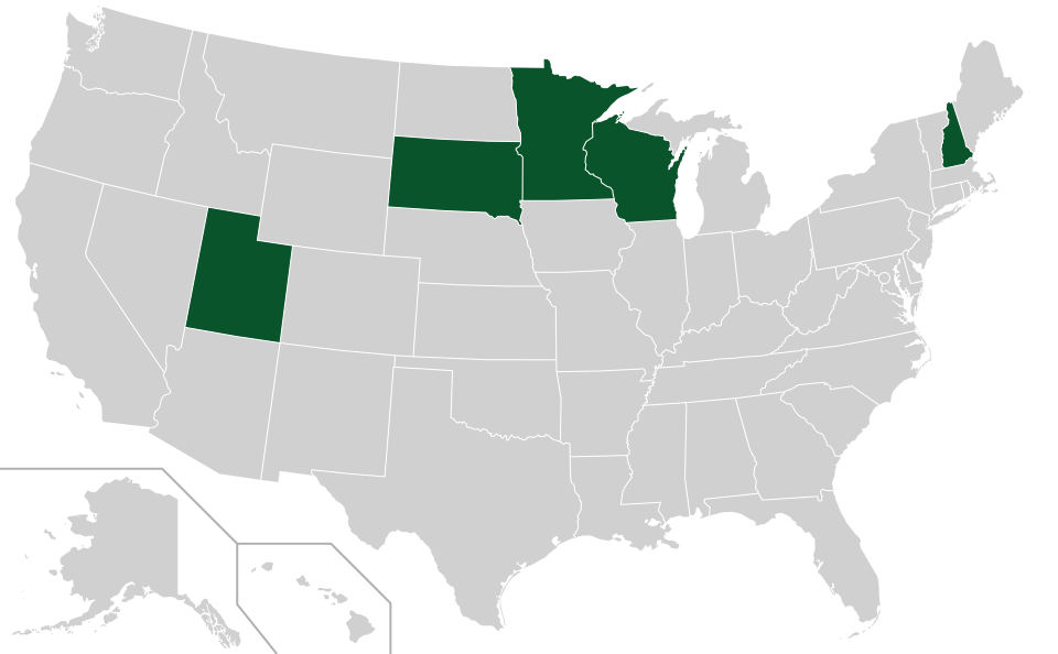 Coverage map for Freeman Maple in the US
