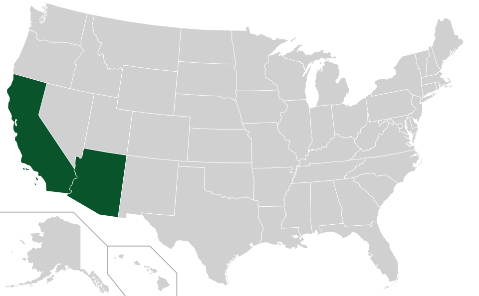 Coverage map for Italian Stone Pine in the US