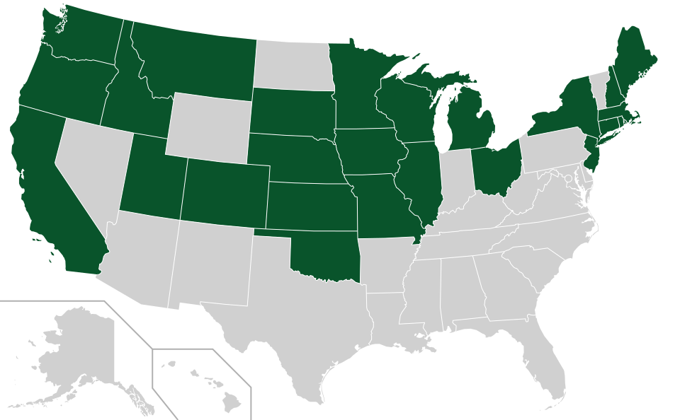Coverage map for Littleleaf Linden in the US