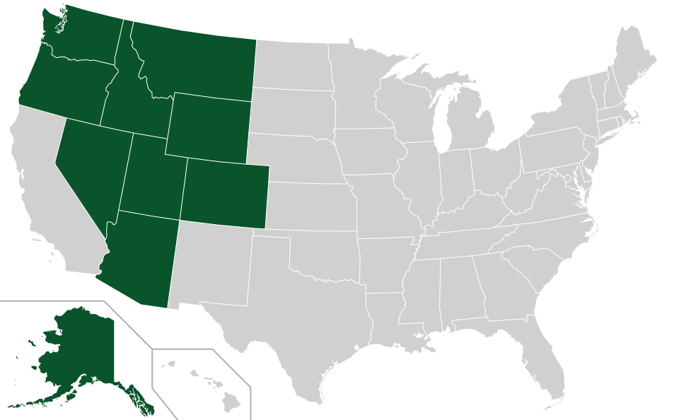 Coverage map for Lodgepole Pine in the US