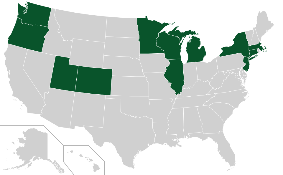 Coverage map for Norway Spruce in the US