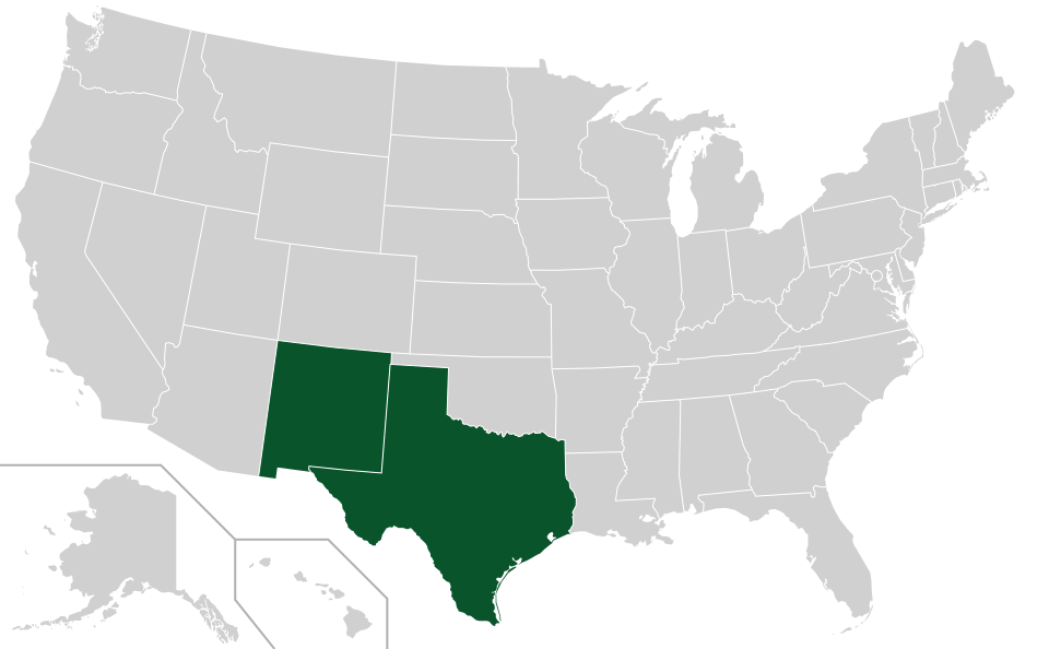 Coverage map for One-seed Juniper in the US