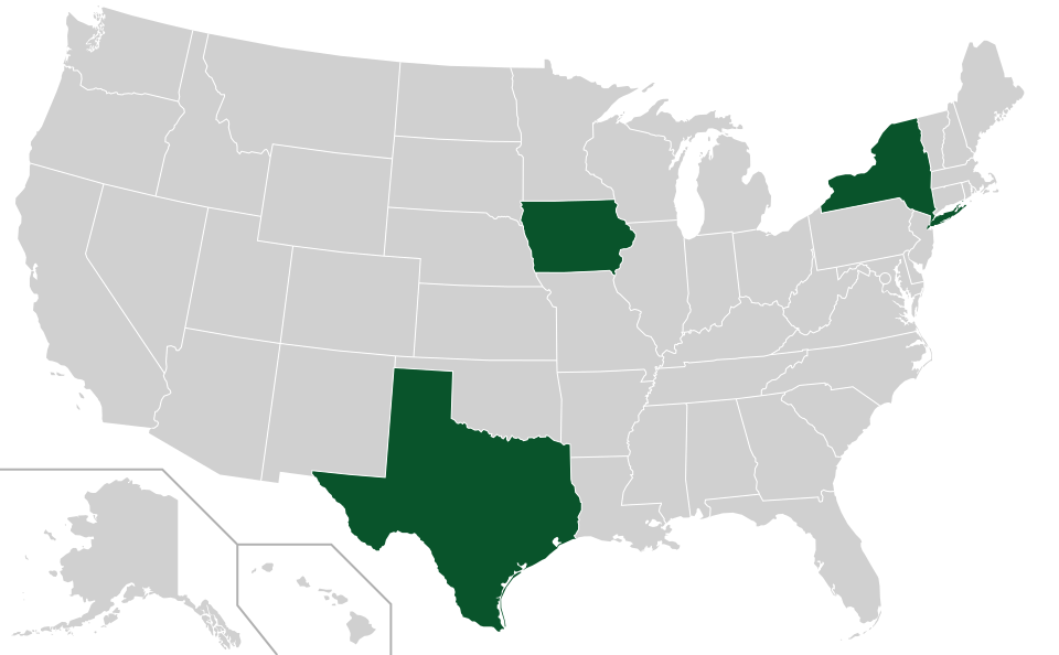 Coverage map for Pawpaw in the US