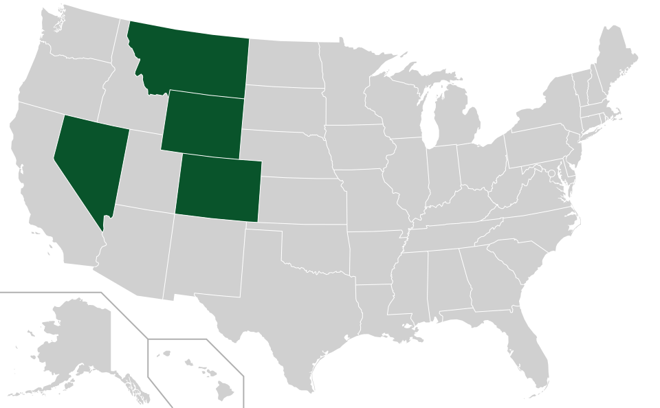Coverage map for Peachleaf Willow in the US