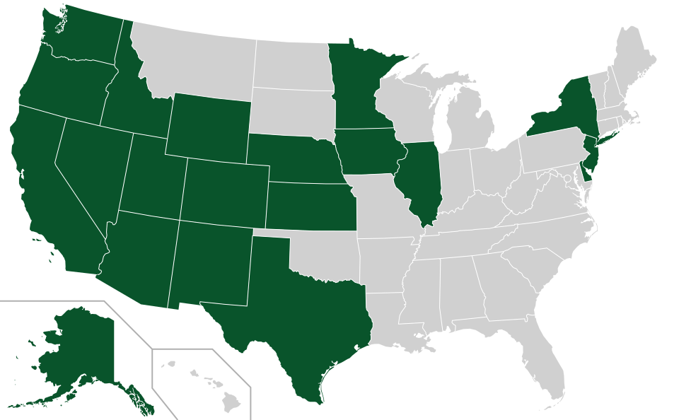Coverage map for Purpleleaf Plum in the US