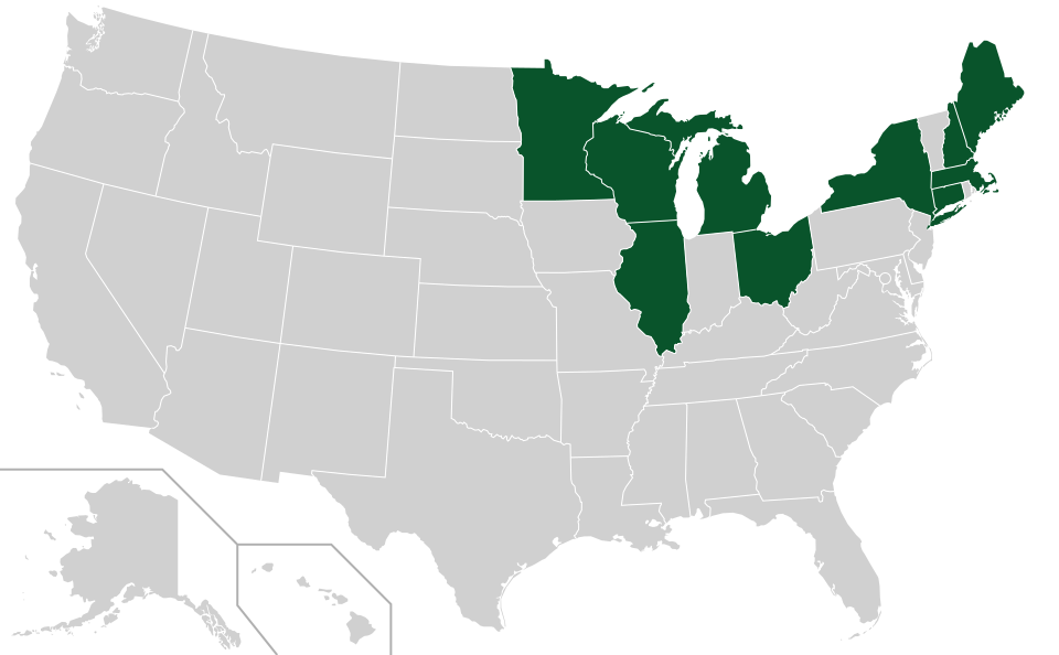 Coverage map for Red Pine in the US