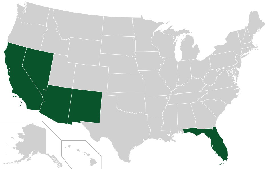Coverage map for River Red Gum in the US