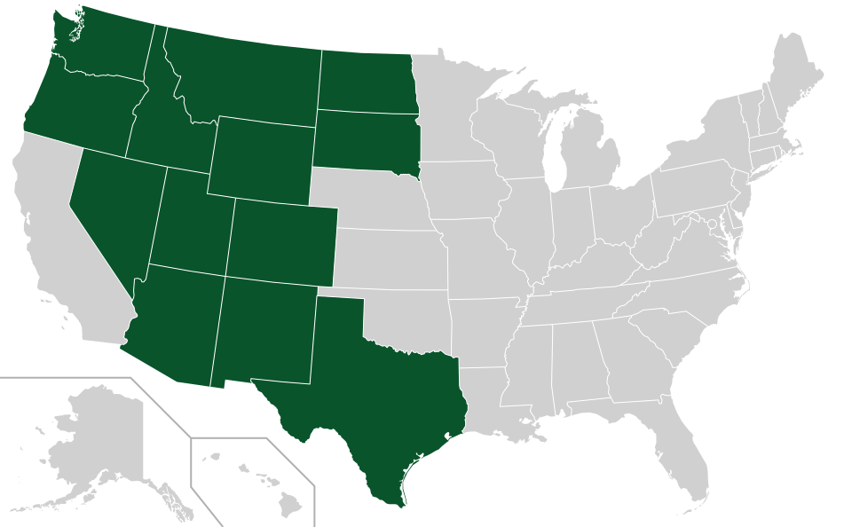 Coverage map for Rocky Mountain Juniper in the US