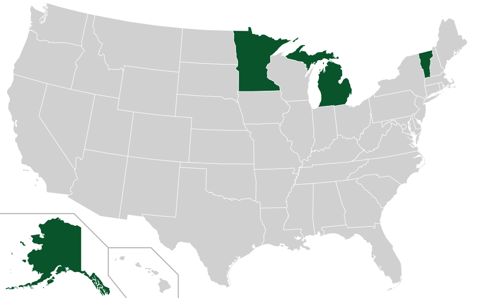 Coverage map for Tamarack in the US