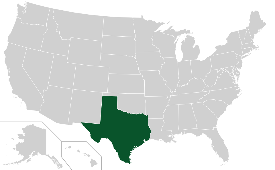 Coverage map for Texas Redbud in the US