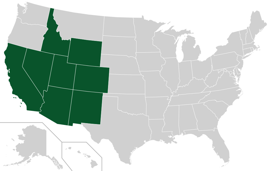 Coverage map for Utah Juniper in the US