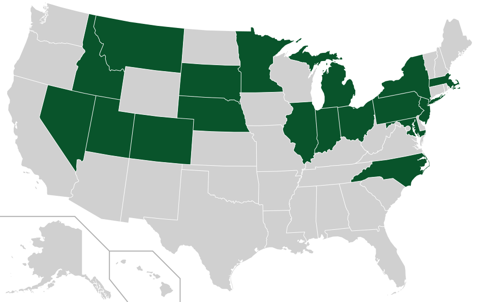 Coverage map for Washington Hawthorn in the US