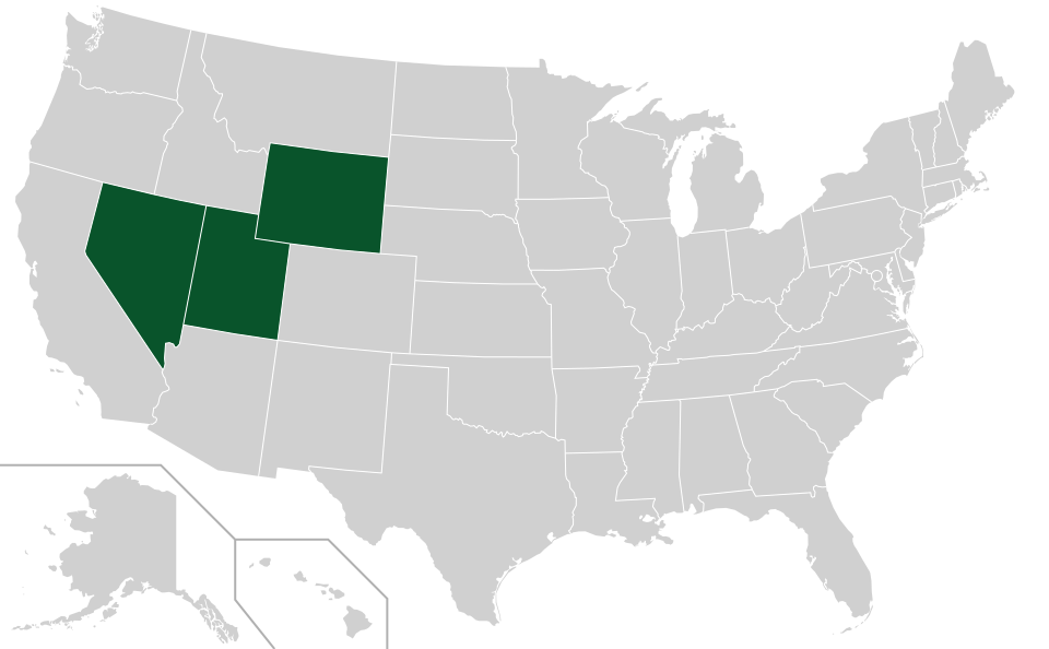 Coverage map for Water Birch in the US