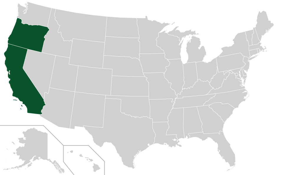 Coverage map for White Alder in the US