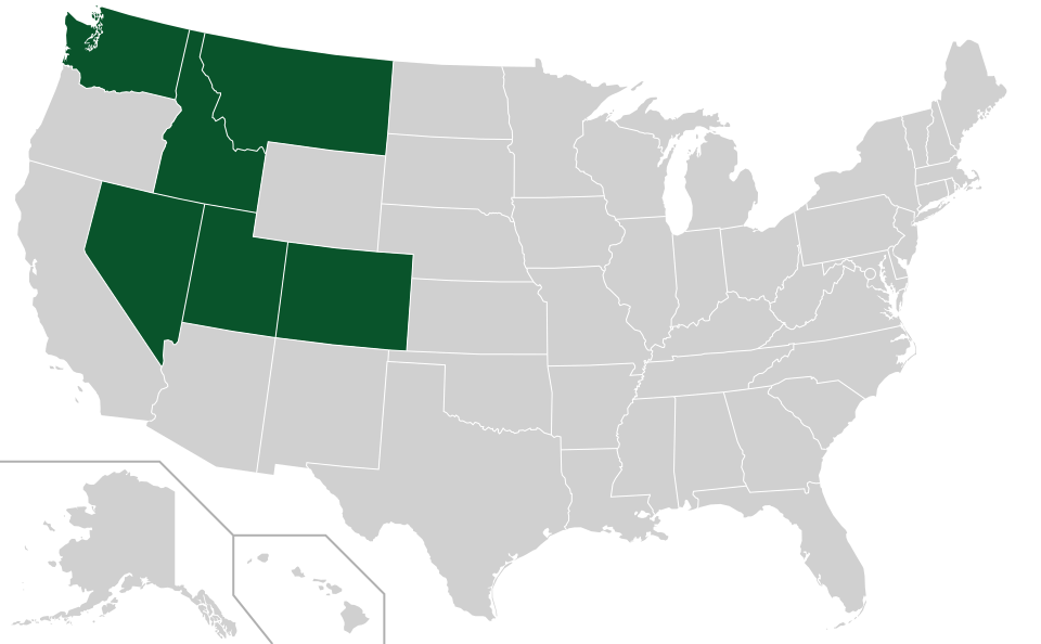 Coverage map for White Willow in the US
