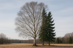 Alaska Birch in Winter