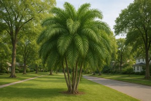 Areca Palm in the summer