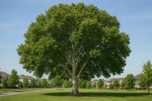 Arizona Sycamore (Platanus wrightii) in the summer