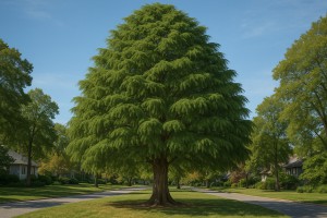Australian Pine (Casuarina equisetifolia) in the summer