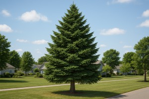 Balsam Fir (Abies balsamea) in the summer
