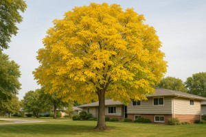 Bitternut Hickory in Autumn