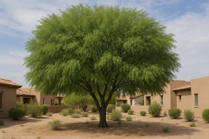 Palo Verde (Parkinsonia florida) in the summer
