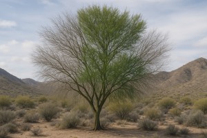 Blue Palo Verde in Winter