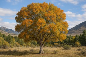 Broadleaf Paperbark Tree in Autumn