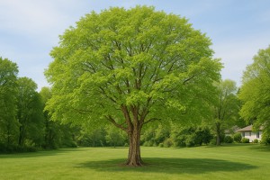 Broadleaf Paperbark Tree in Spring